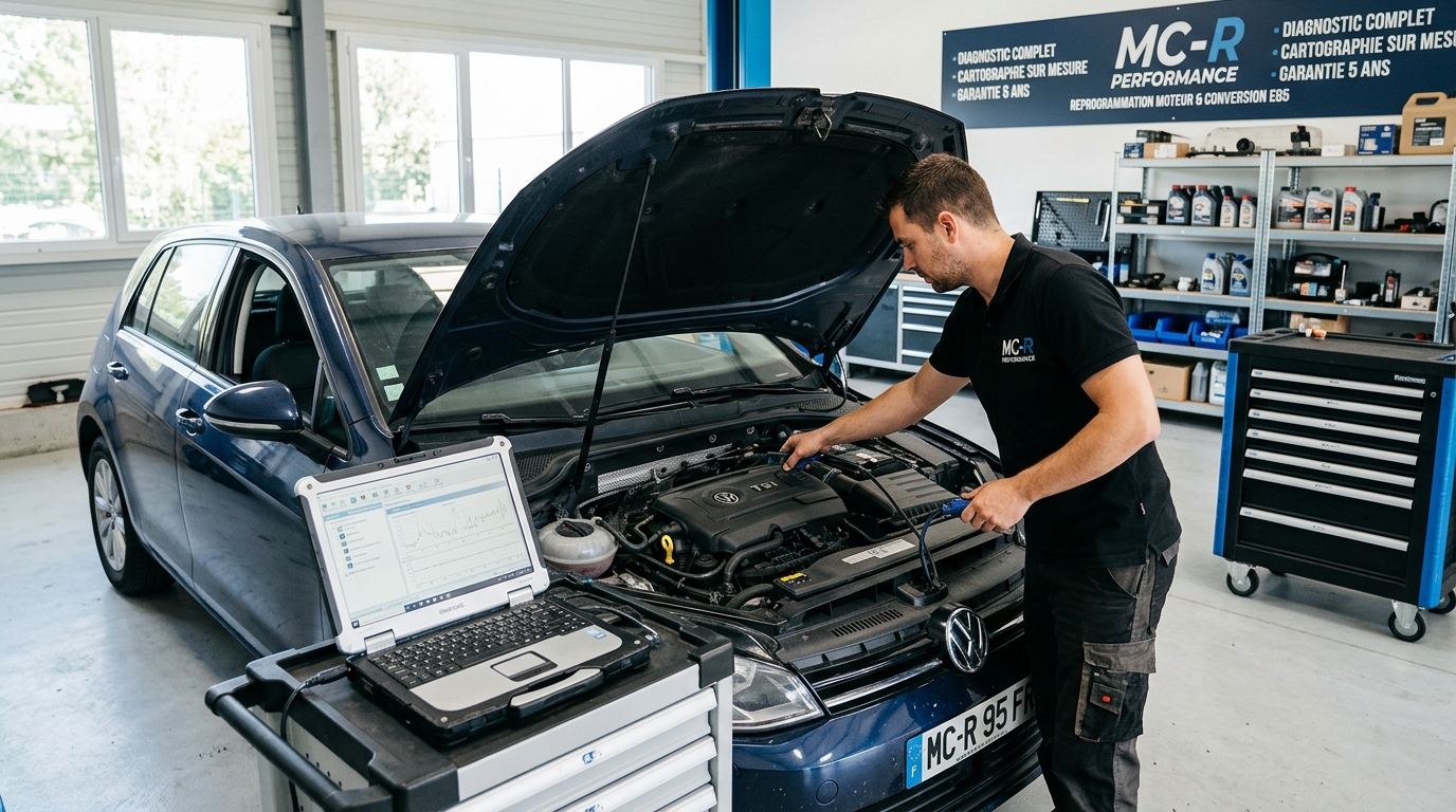 Reprogrammation E85 sur véhicule kilométré : risques réels et préparation (méthode MC-R Performance) - Reprogrammation E85 sur véhicule kilométré : risques réels et préparation (méthode MC-R Performance)